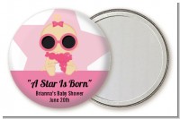 A Star Is Born Hollywood White|Pink - Personalized Baby Shower Pocket Mirror Favors