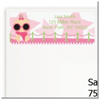 A Star Is Born Hollywood White|Pink - Baby Shower Return Address Labels