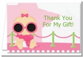 A Star Is Born!® Hollywood White|Pink - Baby Shower Thank You Cards