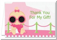 A Star Is Born!® Hollywood White|Pink - Baby Shower Thank You Cards