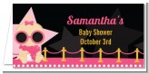 A Star Is Born Hollywood Black|Pink - Personalized Baby Shower Place Cards