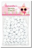 A Star Is Born Hollywood White|Pink - Custom Baby Shower Treat Bag Topper