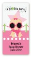 A Star Is Born Hollywood White|Pink - Custom Rectangle Baby Shower Sticker/Labels thumbnail