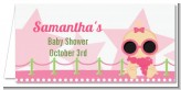 A Star Is Born Hollywood White|Pink - Personalized Baby Shower Place Cards