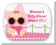 A Star Is Born Hollywood White|Pink - Personalized Baby Shower Rounded Corner Stickers thumbnail