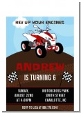 ATV 4 Wheeler Quad - Birthday Party Petite Invitations