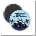 ATV 4 Wheeler Quad - Personalized Birthday Party Magnet Favors thumbnail