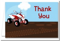 ATV 4 Wheeler Quad - Birthday Party Thank You Cards