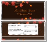 Autumn Leaves - Personalized Bridal Shower Candy Bar Wrappers