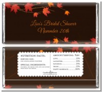 Autumn Leaves - Personalized Bridal Shower Candy Bar Wrappers