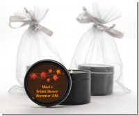 Autumn Leaves - Bridal Shower Black Candle Tin Favors