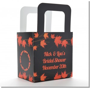 Autumn Leaves - Personalized Bridal Shower Favor Boxes