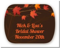 Autumn Leaves - Personalized Bridal Shower Rounded Corner Stickers