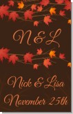 Autumn Leaves - Personalized Bridal Shower Wall Art