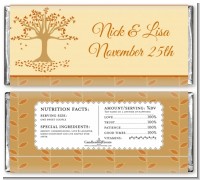 Autumn Tree - Personalized Bridal Shower Candy Bar Wrappers