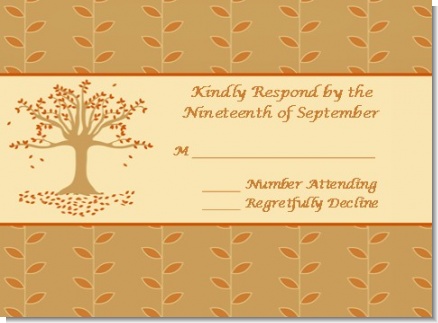 Autumn Tree - Bridal Shower Response Cards