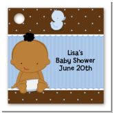 Baby Boy African American - Personalized Baby Shower Card Stock Favor Tags