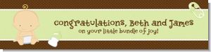 Baby Neutral Caucasian - Personalized Baby Shower Banners