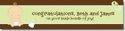 Baby Neutral Caucasian - Personalized Baby Shower Banners