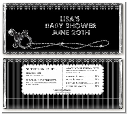 Baby Bling - Personalized Baby Shower Candy Bar Wrappers