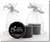 Baby Bling Pacifier - Baby Shower Black Candle Tin Favors