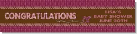 Baby Bling Pink - Personalized Baby Shower Banners
