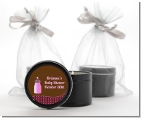 Baby Bling Pink - Baby Shower Black Candle Tin Favors