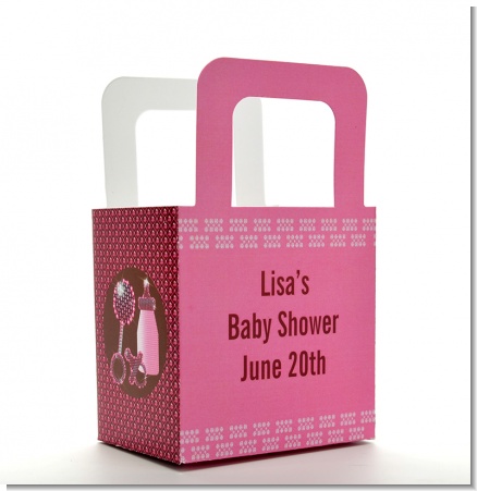 Baby Bling Pink - Personalized Baby Shower Favor Boxes