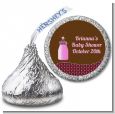 Baby Bling Pink - Hershey Kiss Baby Shower Sticker Labels thumbnail