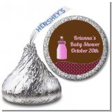 Baby Bling Pink - Hershey Kiss Baby Shower Sticker Labels