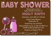 Baby Bling Pink - Baby Shower Invitations