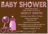 Baby Bling Pink - Baby Shower Invitations