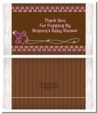 Baby Bling Pink - Personalized Popcorn Wrapper Baby Shower Favors