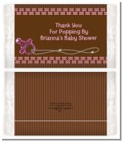 Baby Bling Pink - Personalized Popcorn Wrapper Baby Shower Favors