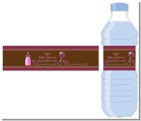 Baby Bling Pink - Personalized Baby Shower Water Bottle Labels