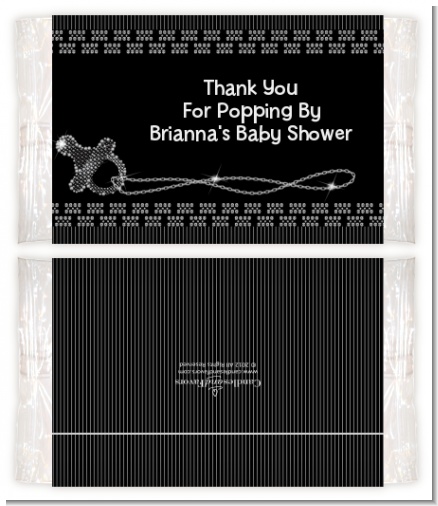 Baby Bling - Personalized Popcorn Wrapper Baby Shower Favors