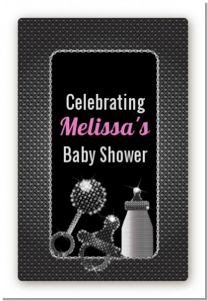 Baby Bling - Custom Large Rectangle Baby Shower Sticker/Labels