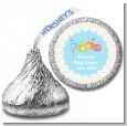 Baby Blocks Blue - Hershey Kiss Baby Shower Sticker Labels thumbnail