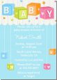 Baby Blocks Blue - Baby Shower Invitations thumbnail