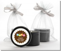 Baby Blocks - Baby Shower Black Candle Tin Favors