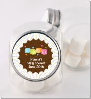 Baby Blocks - Personalized Baby Shower Candy Jar