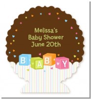 Baby Blocks - Personalized Baby Shower Centerpiece Stand