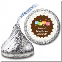 Baby Blocks - Hershey Kiss Baby Shower Sticker Labels