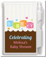 Baby Blocks - Baby Shower Personalized Notebook Favor