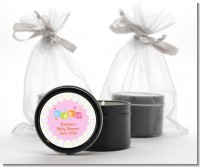 Baby Blocks Pink - Baby Shower Black Candle Tin Favors
