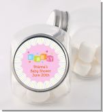 Baby Blocks Pink - Personalized Baby Shower Candy Jar