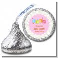 Baby Blocks Pink - Hershey Kiss Baby Shower Sticker Labels thumbnail