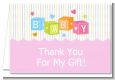 Baby Blocks Pink - Baby Shower Thank You Cards thumbnail