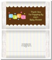 Baby Blocks - Personalized Popcorn Wrapper Baby Shower Favors