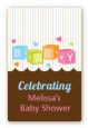 Baby Blocks - Custom Large Rectangle Baby Shower Sticker/Labels thumbnail